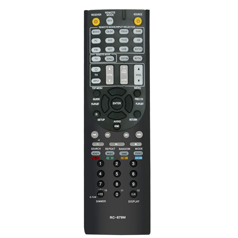 Beyution New RC-879M Remote Control Compatible with Onkyo AV Receiver & Home Theater Receiver/Speaker TX-NR535 TX-SR333 HT-R393 HT-S3700 TXNR535 TXSR333 HTR393 HTS3700 HT-R593 HTR593 - Image 1